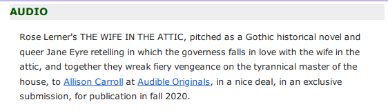 Publishers Marketplace deal announcement